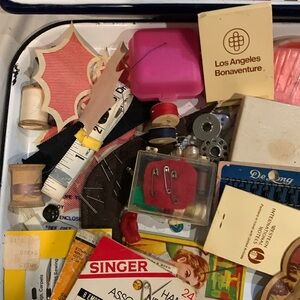 Vintage Sewing Box Full Of Sewing Things